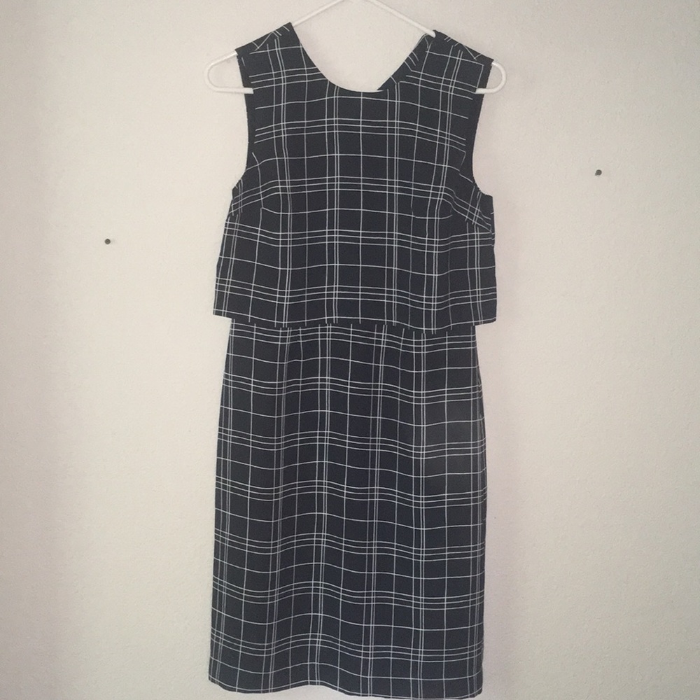 Banana Republic Blue Square Work Dress